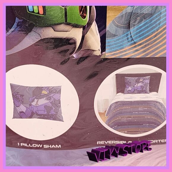 ❤️ Twin/Full Disney Pixar Light Year Comforter Set – Buzz Lightyear for Kids! ❤️ - Picture 4 of 5